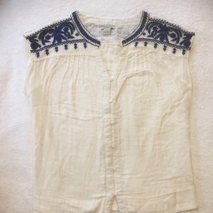 Lucky brand embroidered shirt XL